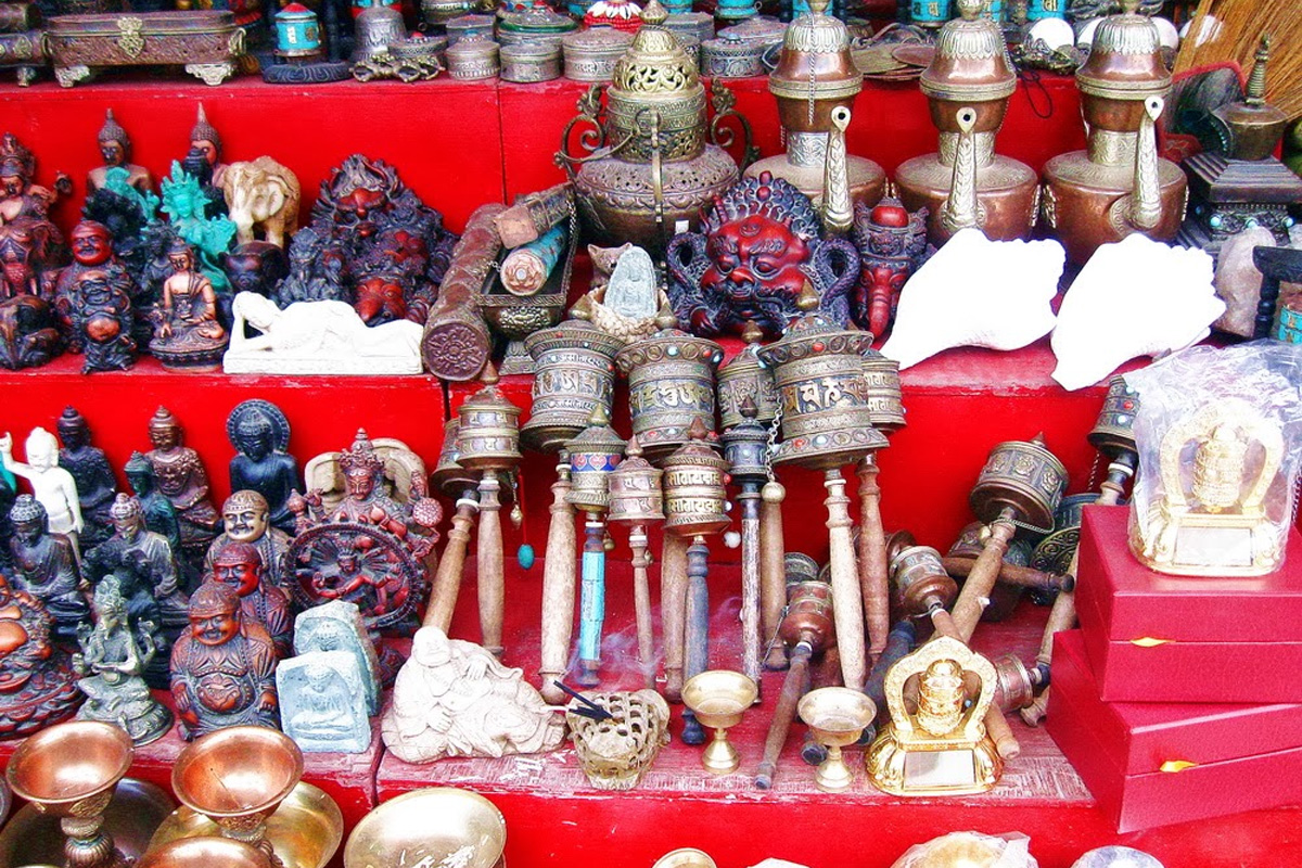 Souvenier Shops in Boudhanath Stupa